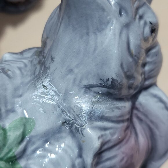 OCI Elephant Tea Set Teapot Creamer Sugar Bowl Repaired Chip - Picture 10 of 14